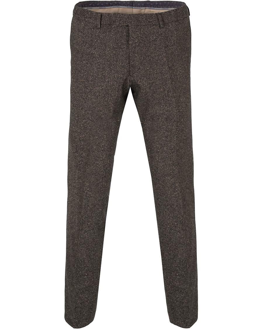 oscar jacobson damien lambswool trousers dark brown På Salg Salg nrmk8